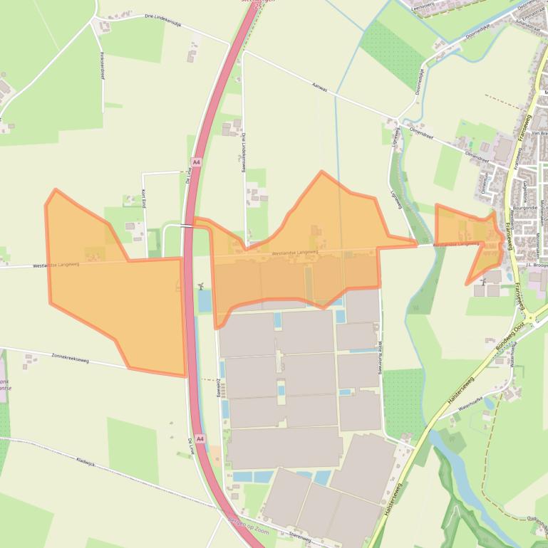 Kaart van postcodegebied 4651PD.