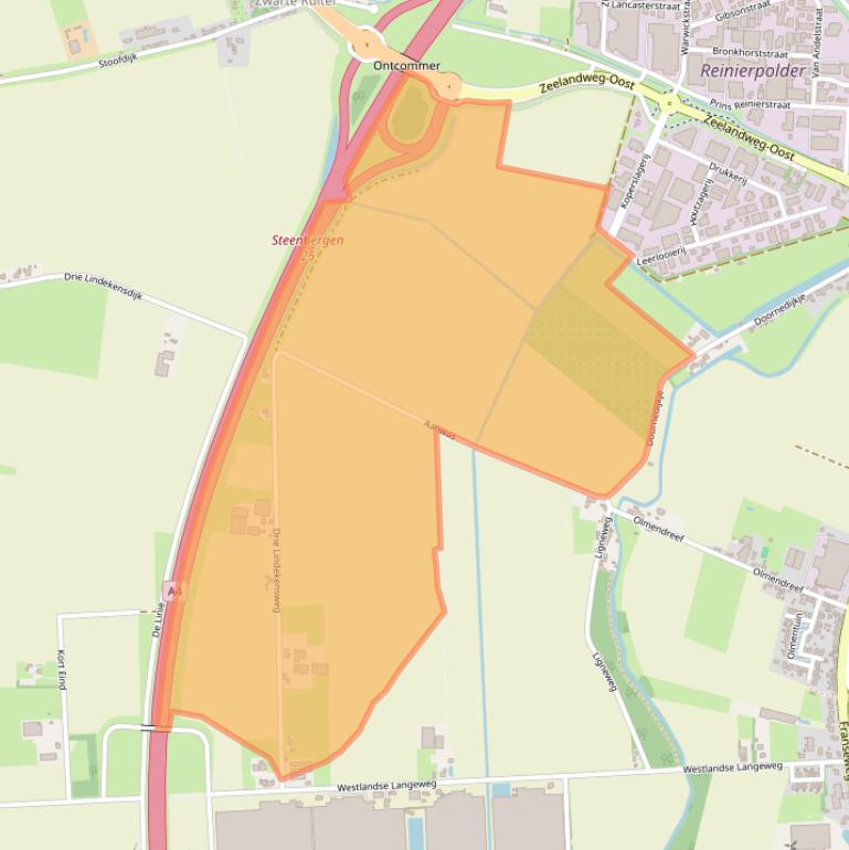 Kaart van postcodegebied 4651PG.