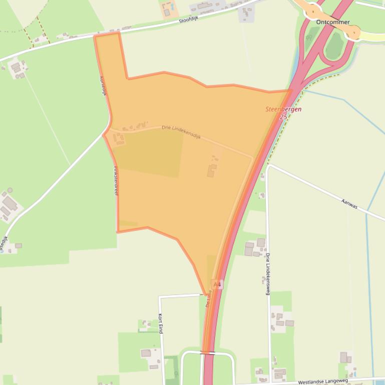 Kaart van postcodegebied 4651PH.