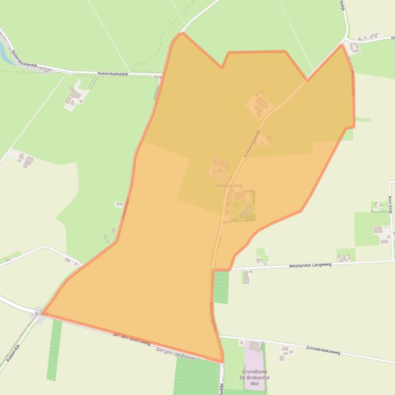 Kaart van postcodegebied 4651PK.