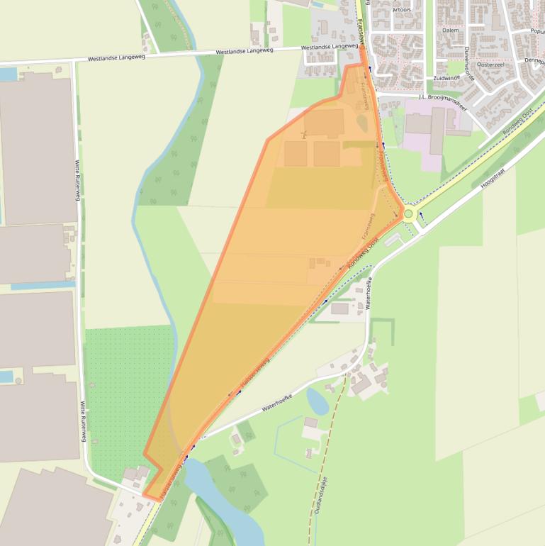 Kaart van postcodegebied 4651PV.