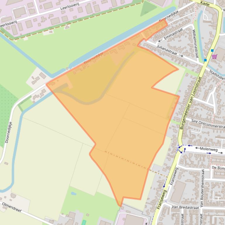 Kaart van postcodegebied 4651RV.