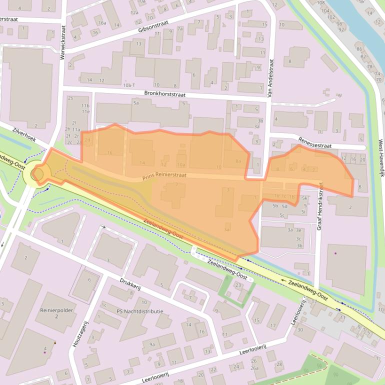 Kaart van postcodegebied 4651RZ.