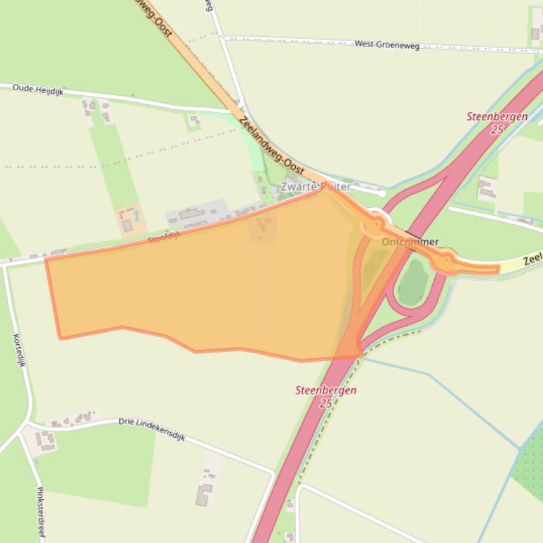 Kaart van postcodegebied 4651SE.