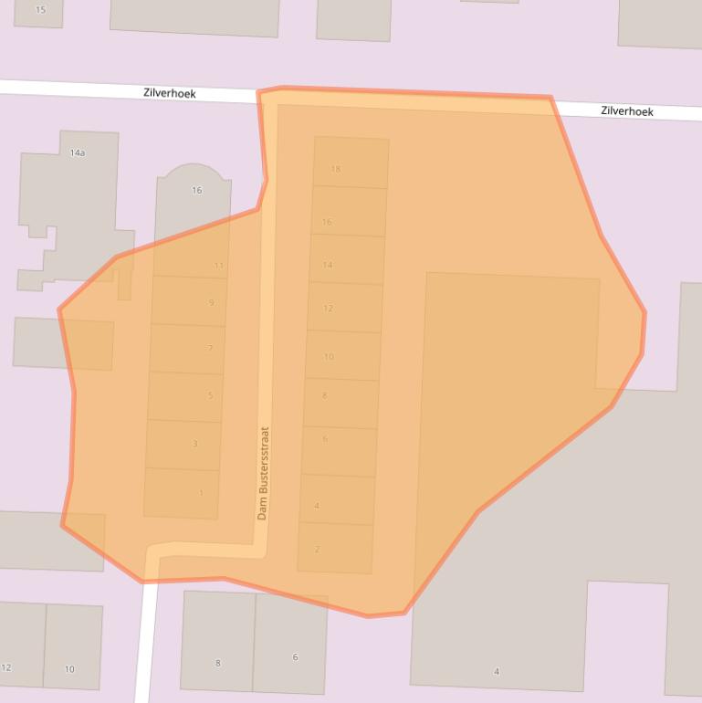 Kaart van postcodegebied 4651SJ.