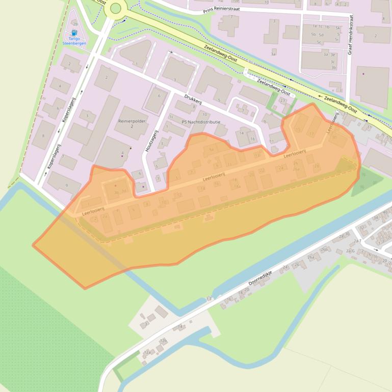 Kaart van postcodegebied 4651SM.