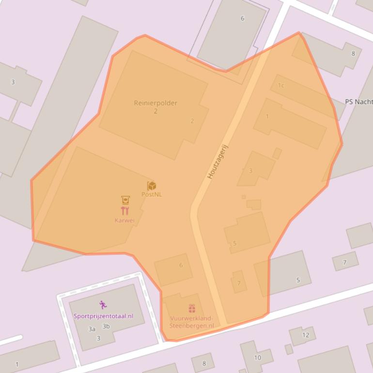 Kaart van postcodegebied 4651SN.