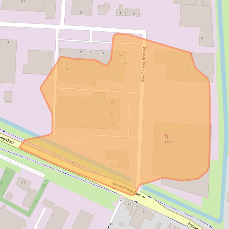 Kaart van postcodegebied 4651TB.