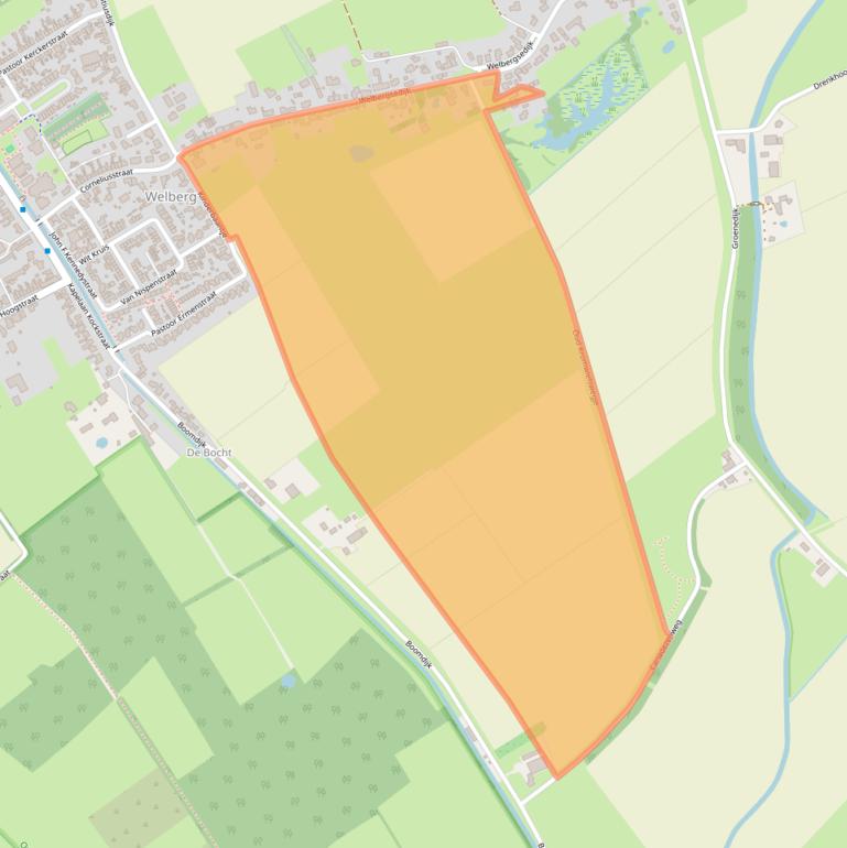 Kaart van postcodegebied 4651TE.