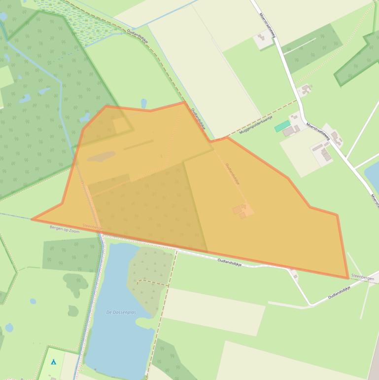 Kaart van postcodegebied 4651VD.