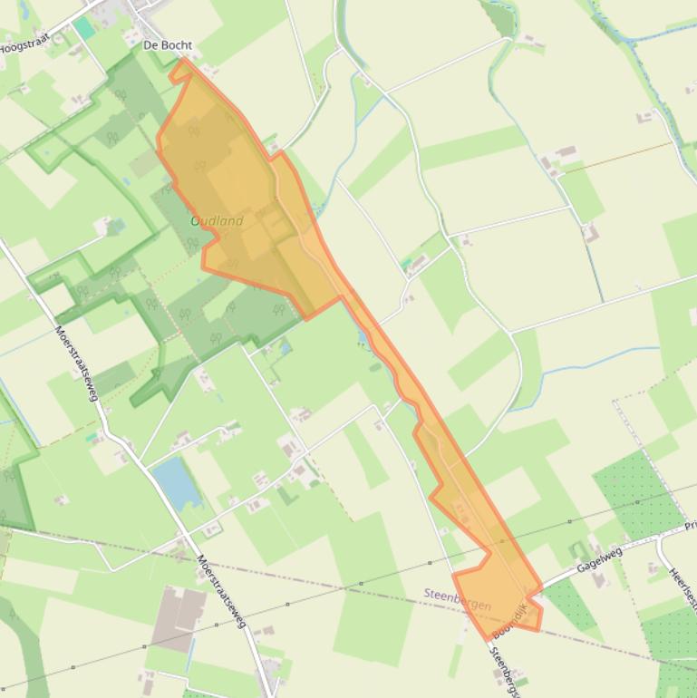 Kaart van postcodegebied 4651VK.