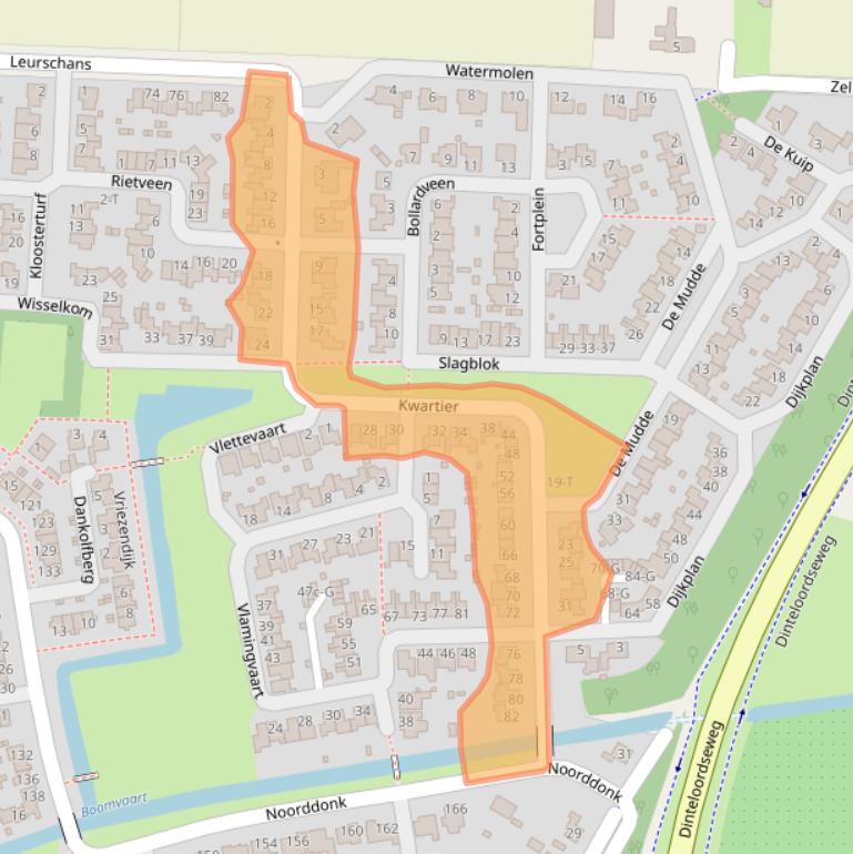 Kaart van postcodegebied 4651WT.