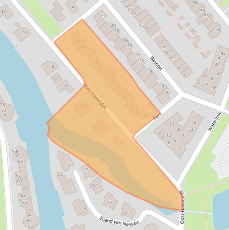 Kaart van postcodegebied 4651WZ.