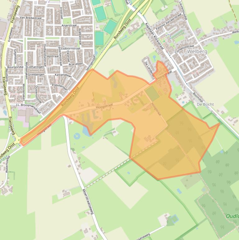 Kaart van postcodegebied 4651XA.