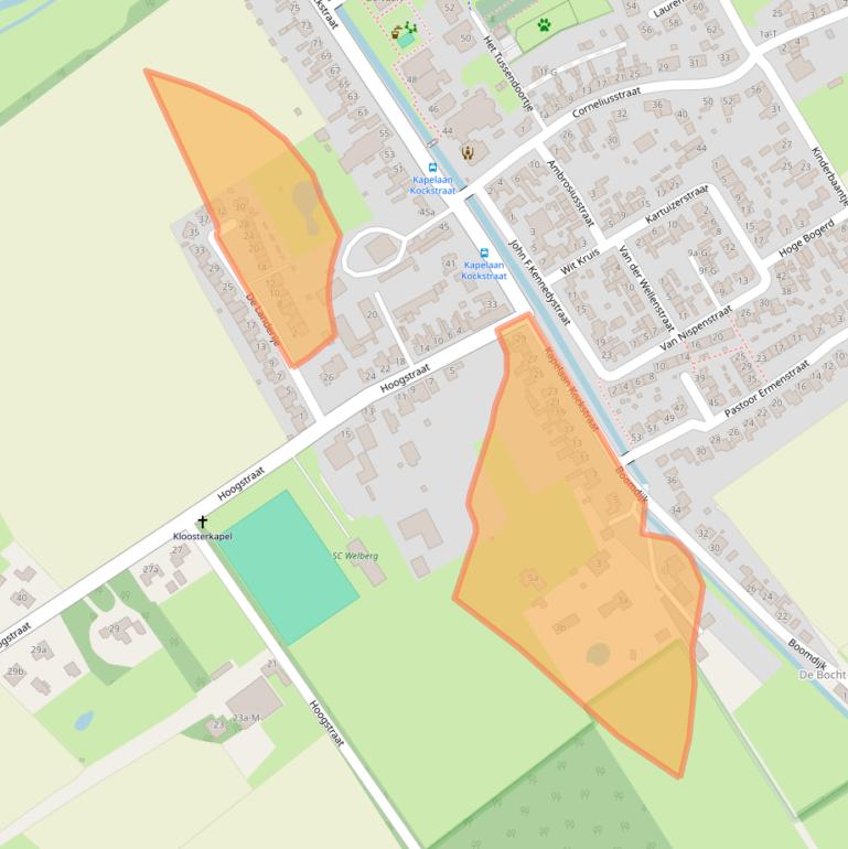 Kaart van postcodegebied 4651XB.