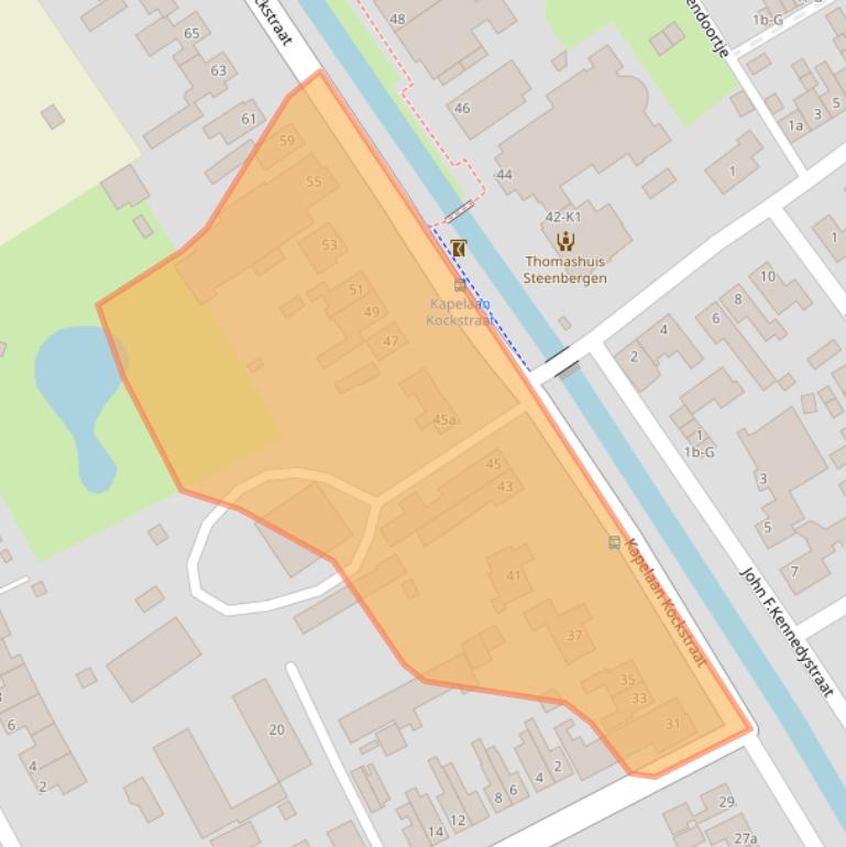 Kaart van postcodegebied 4651XC.