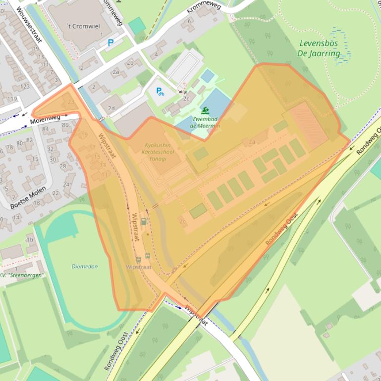 Kaart van postcodegebied 4651XW.