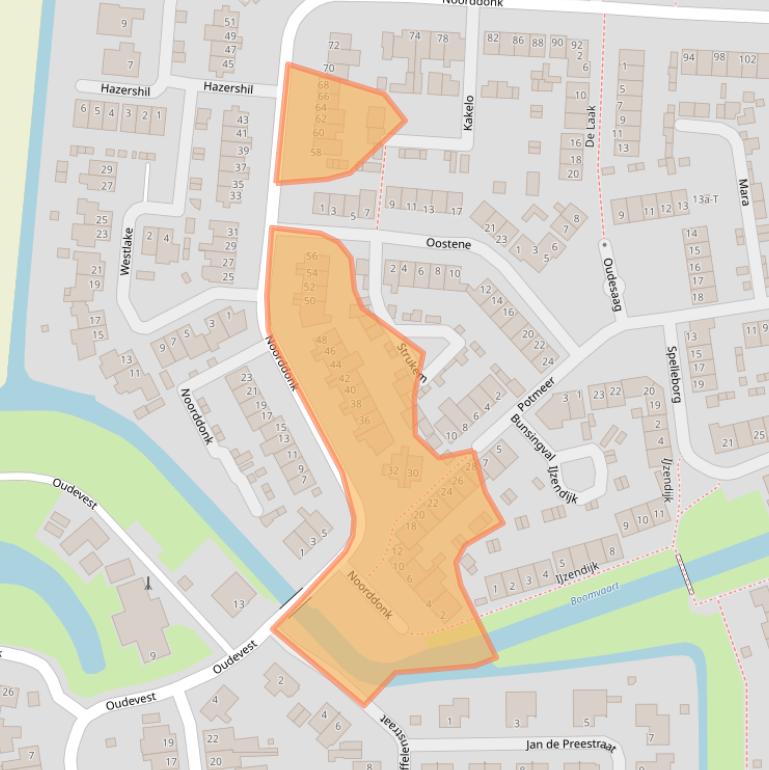 Kaart van postcodegebied 4651ZA.