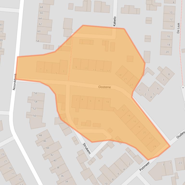 Kaart van postcodegebied 4651ZE.