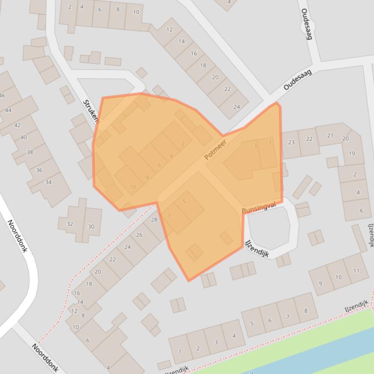 Kaart van postcodegebied 4651ZJ.