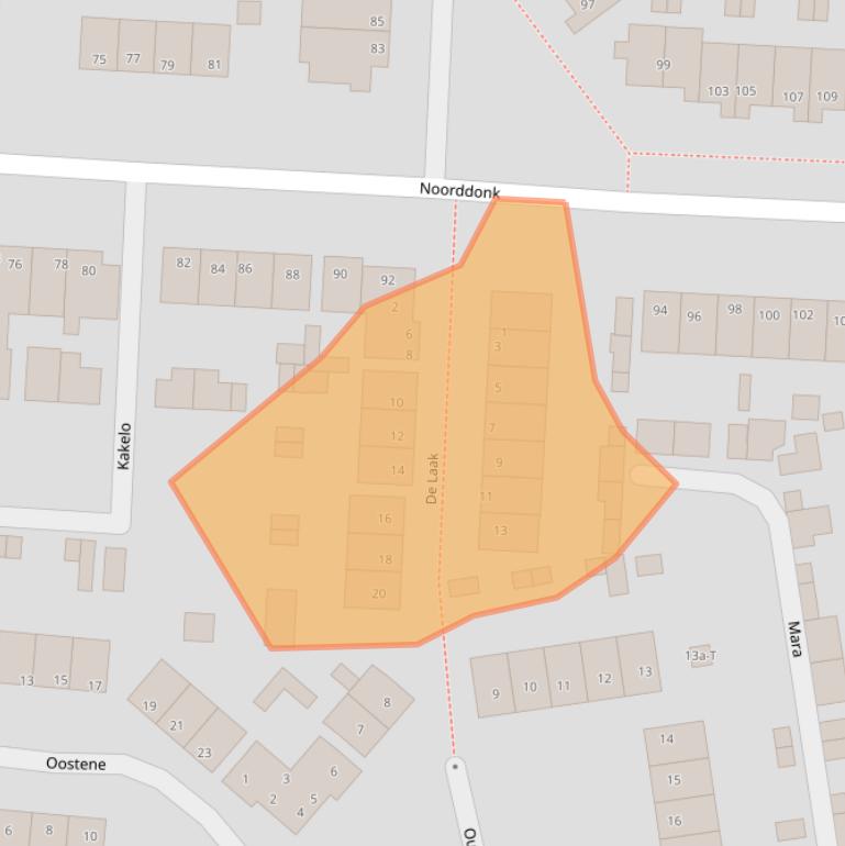 Kaart van postcodegebied 4651ZP.