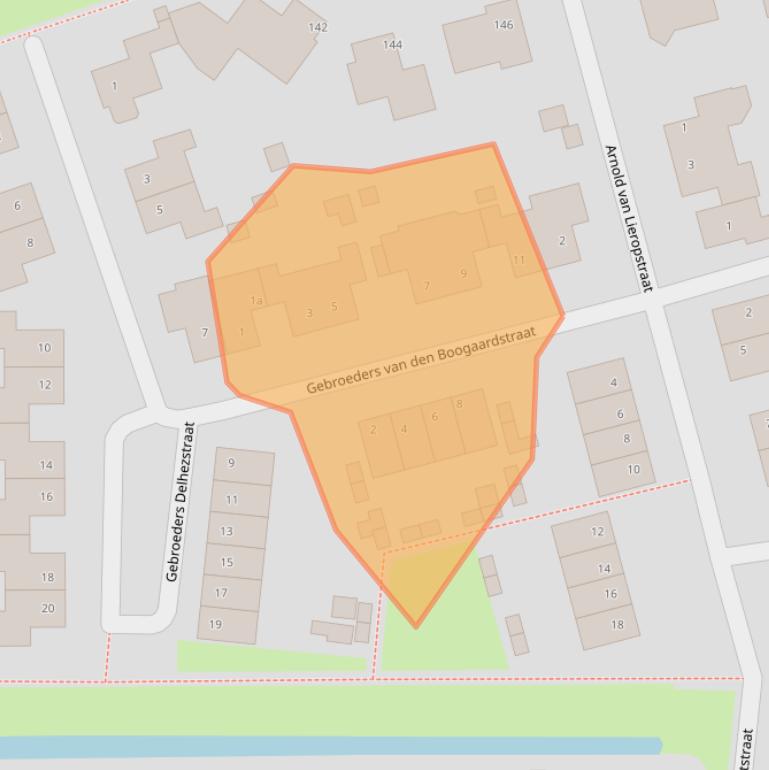 Kaart van postcodegebied 4651ZV.