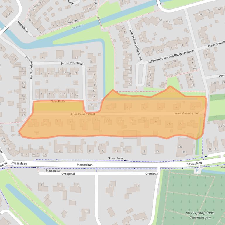 Kaart van postcodegebied 4652AT.