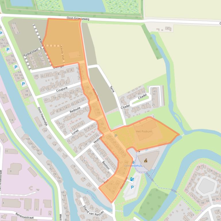 Kaart van postcodegebied 4652GB.