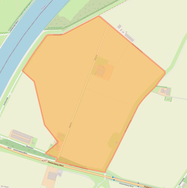 Kaart van postcodegebied 4655SG.