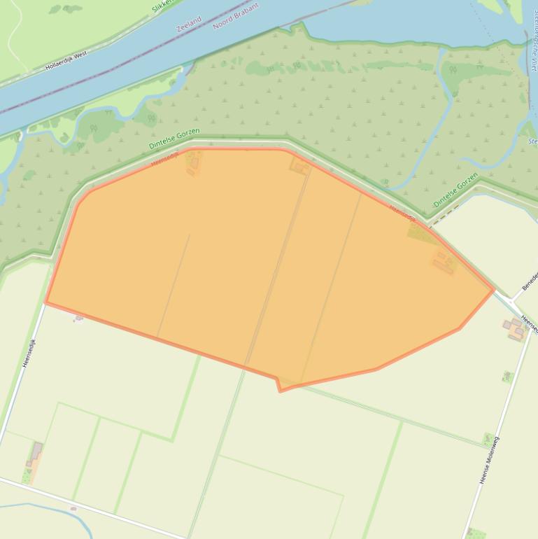 Kaart van postcodegebied 4655SR.