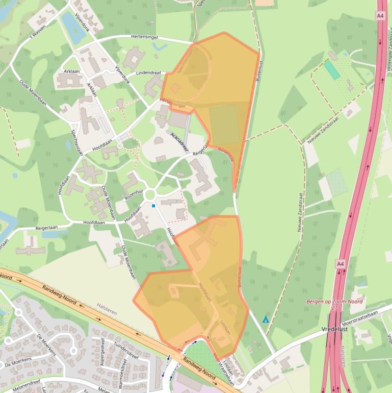 Kaart van postcodegebied 4661AH.