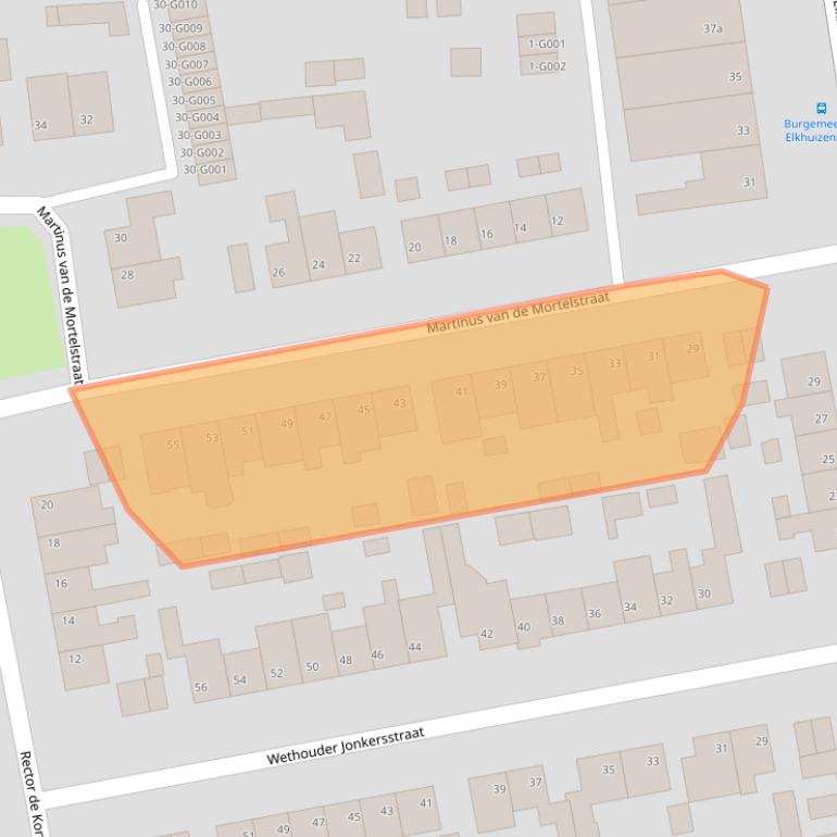 Kaart van postcodegebied 4661CV.