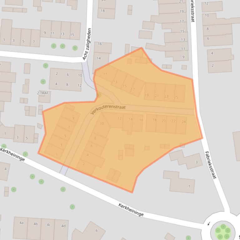 Kaart van postcodegebied 4661DS.