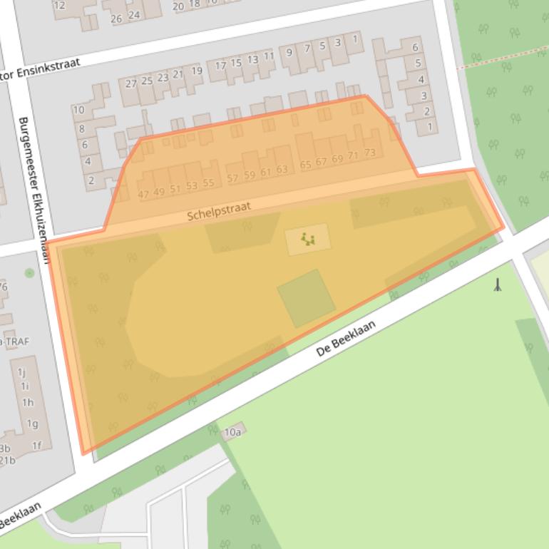 Kaart van postcodegebied 4661EL.