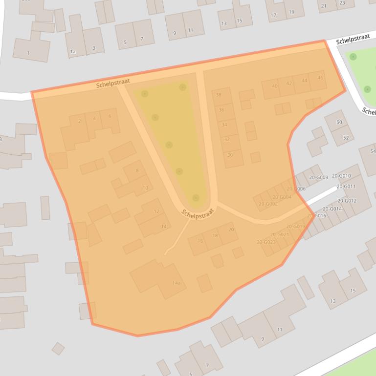 Kaart van postcodegebied 4661EM.