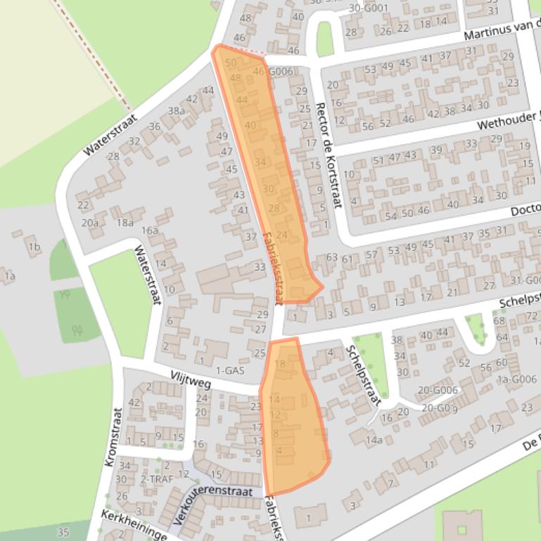 Kaart van postcodegebied 4661ES.