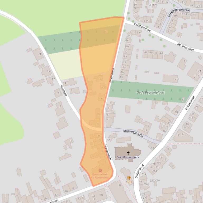 Kaart van postcodegebied 4661EV.