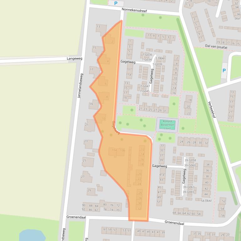 Kaart van postcodegebied 4661GJ.