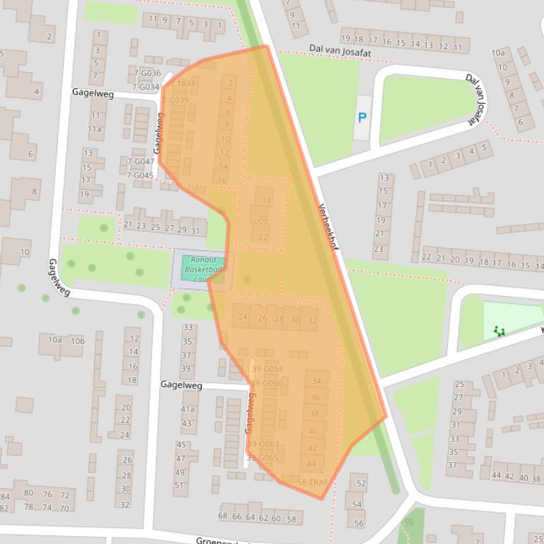 Kaart van postcodegebied 4661GP.