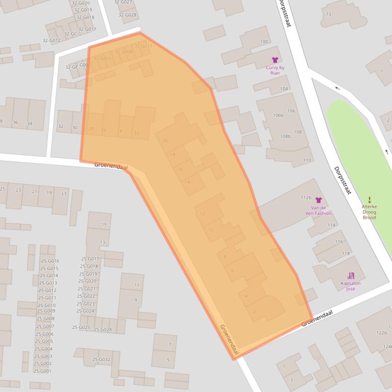 Kaart van postcodegebied 4661GV.