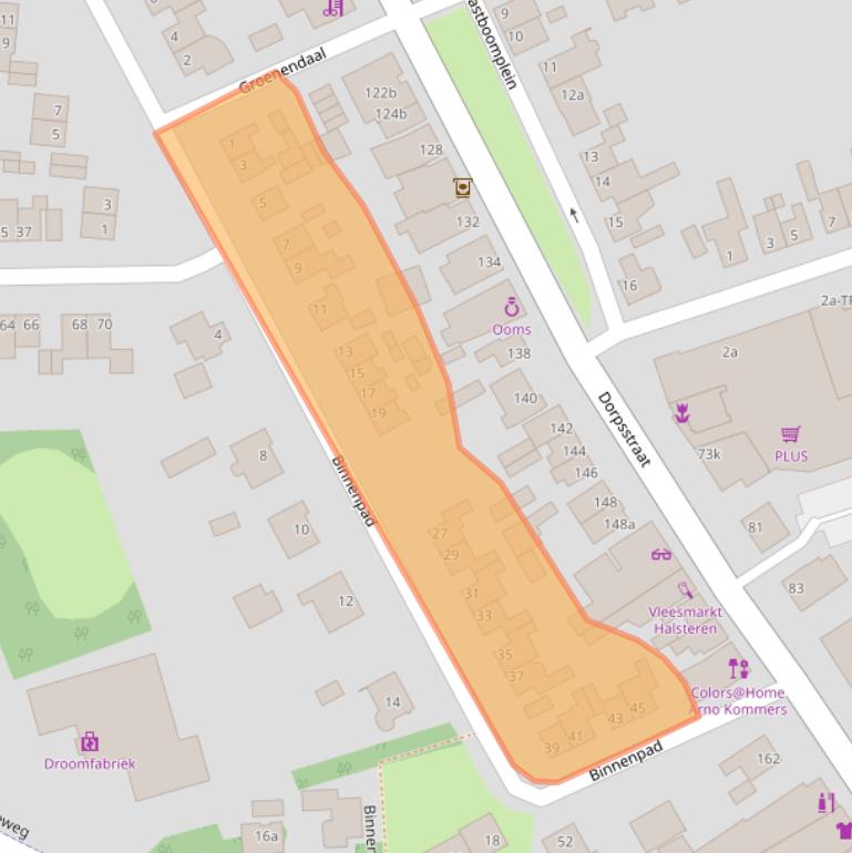 Kaart van postcodegebied 4661HC.