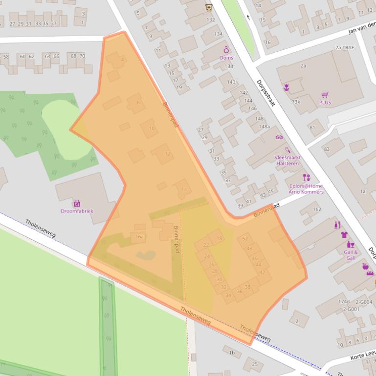 Kaart van postcodegebied 4661HD.