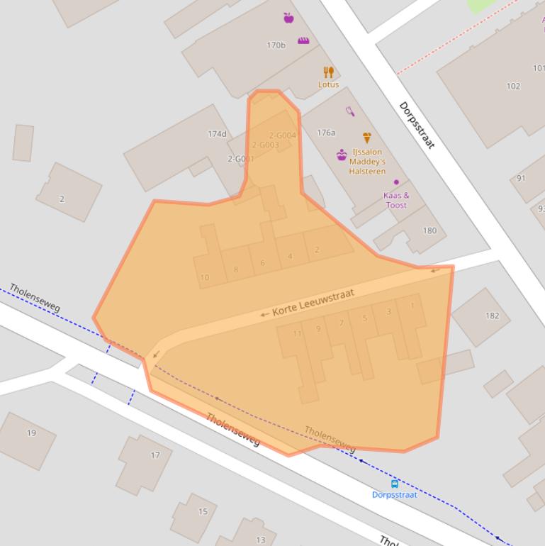 Kaart van postcodegebied 4661HG.