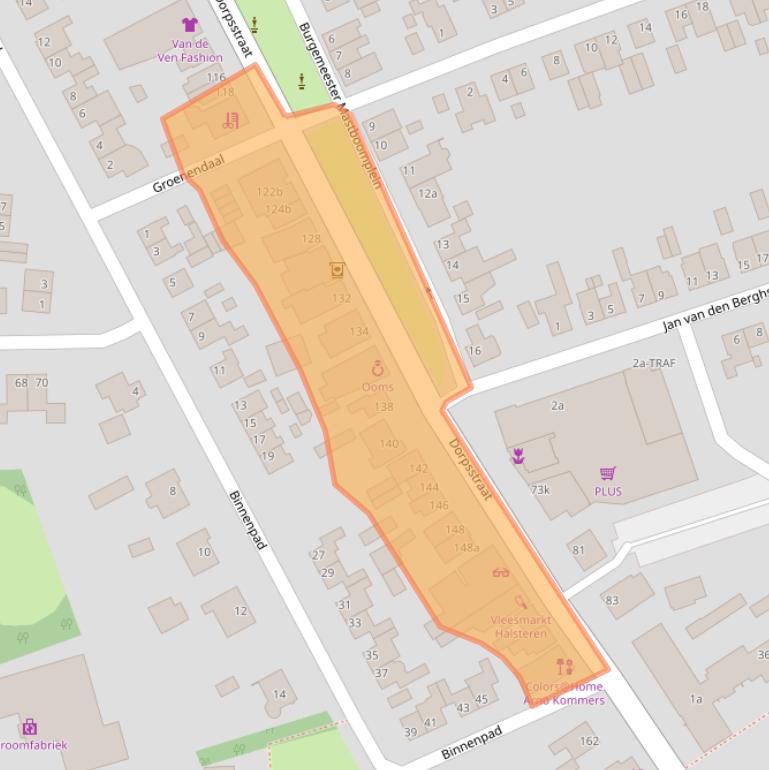 Kaart van postcodegebied 4661HT.