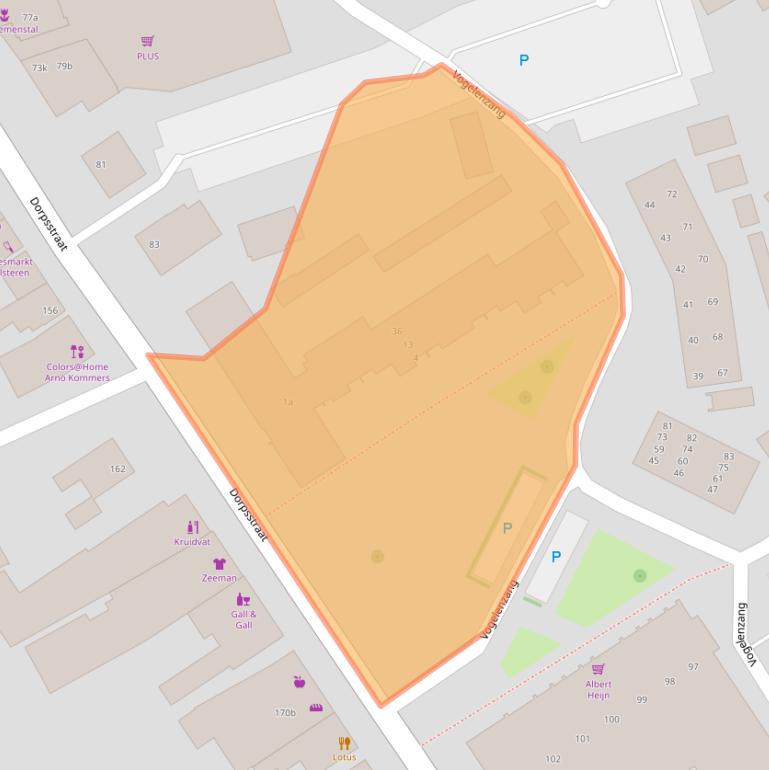 Kaart van postcodegebied 4661JA.