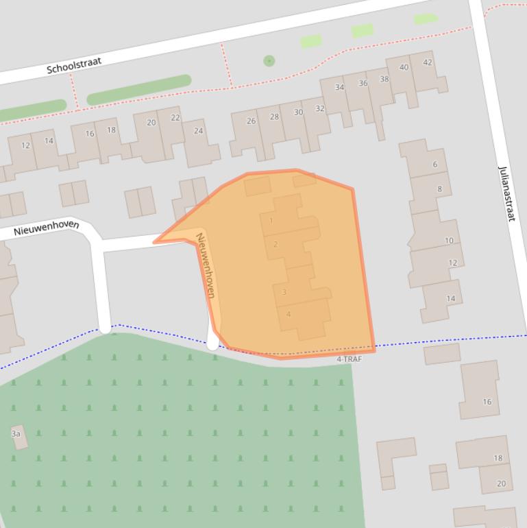 Kaart van postcodegebied 4661JC.