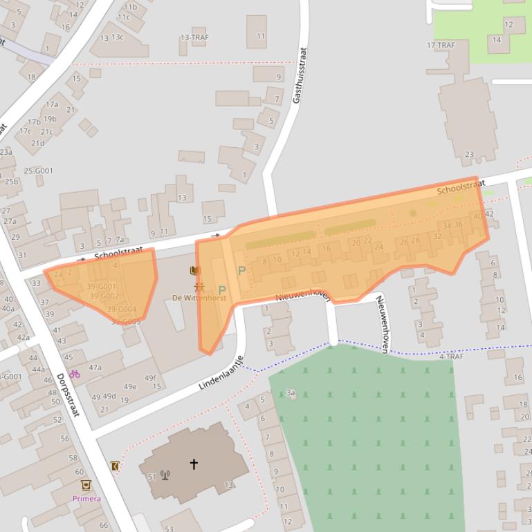 Kaart van postcodegebied 4661JL.