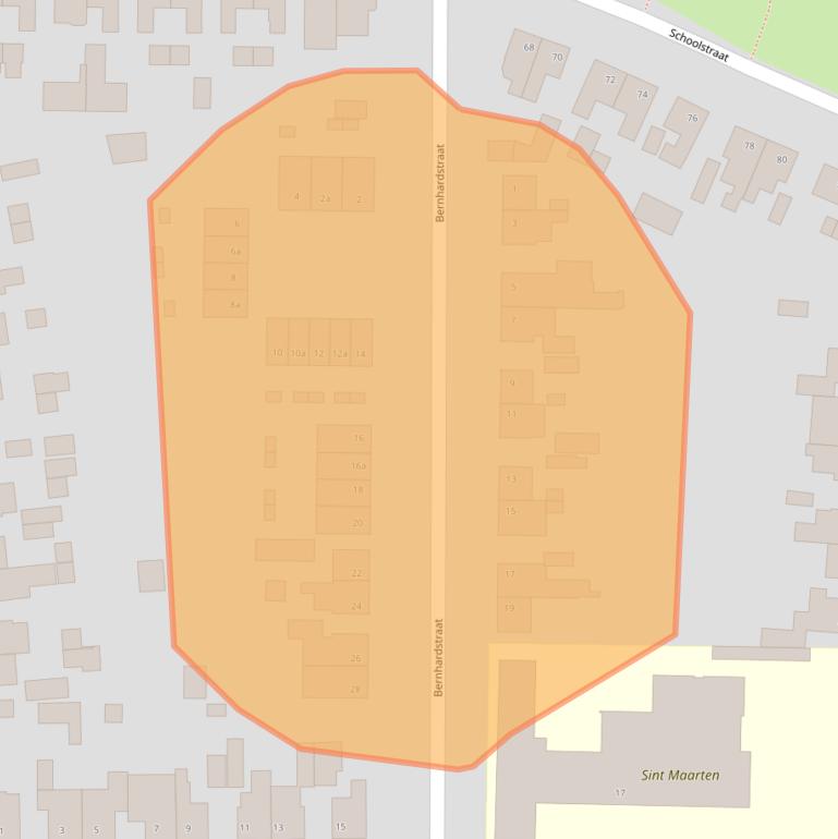 Kaart van postcodegebied 4661JT.