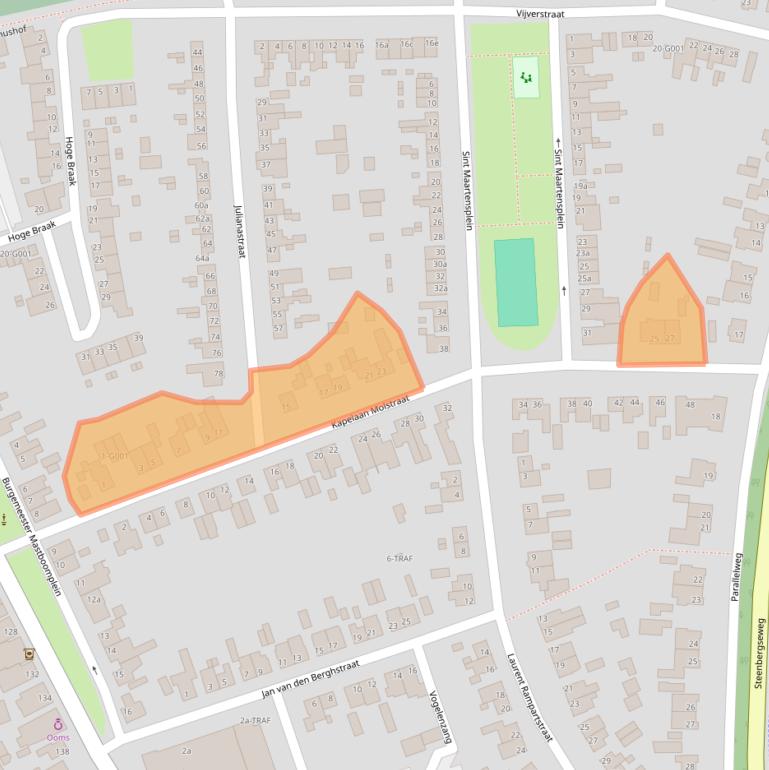 Kaart van postcodegebied 4661KC.