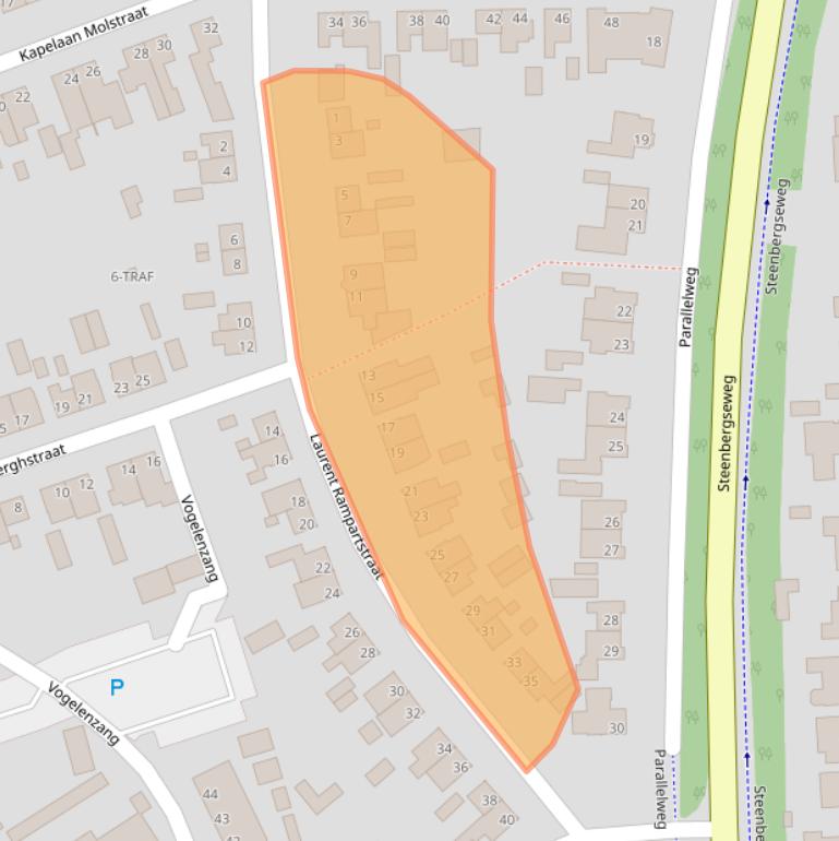 Kaart van postcodegebied 4661KG.